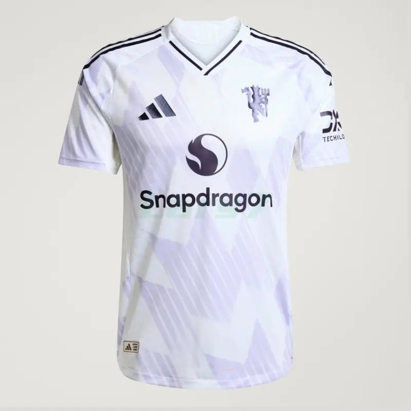 Camisa Manchester United II 25/26 - Torcedor - Adidas - Masculina - Branca com detalhes em roxo