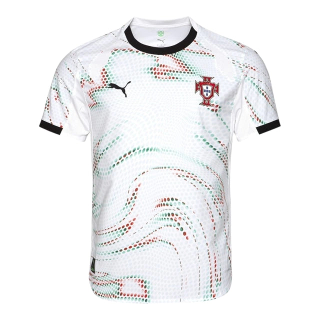 Camisa Seleção Portugal II 25/26 - Torcedor Puma Masculina - Branca com detalhes em verde e vermelho