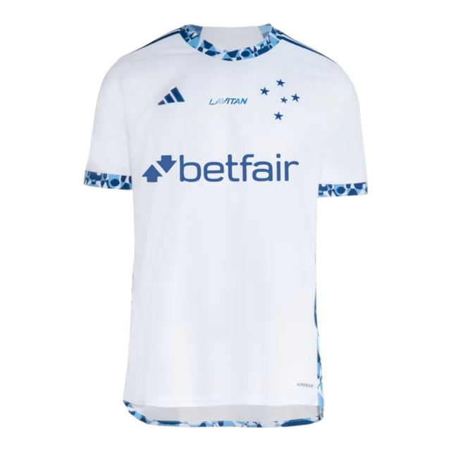 Camisa Cruzeiro II 24/25 - Torcedor Adidas Masculina - Branca com detalhes em azul