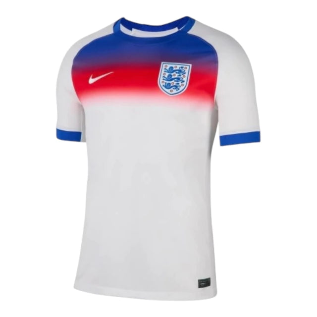 Camisa Seleção Inglaterra I 25/26 - Torcedor Nike Masculina - Branca com detalhes em azul e vermelho