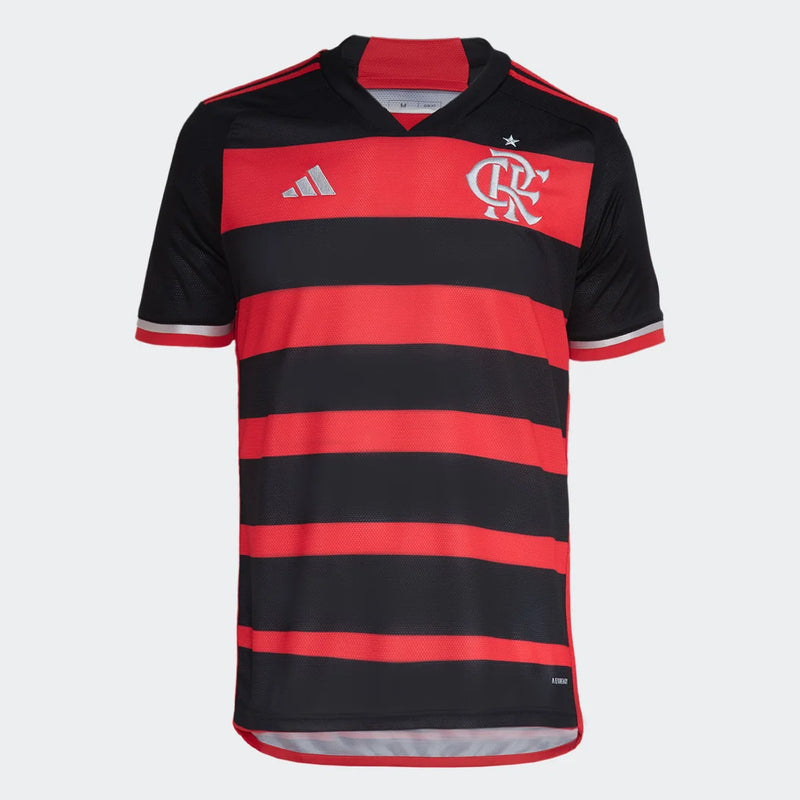 Camisa Flamengo I 24/25 - Torcedor Adidas Masculina - Preta e vermelha