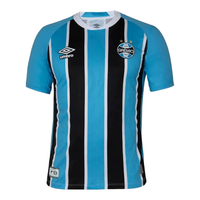 Camisa Grêmio I 25/26 - Torcedor - Umbro - Masculina - Azul e preta