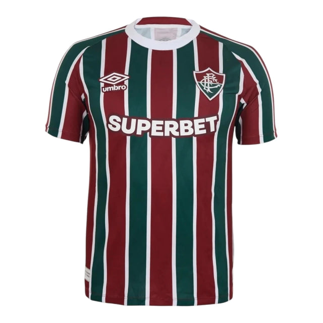 Camisa Fluminense I 25/26 - Torcedor - Umbro - Masculina - Vermelha e verde com detalhes em branco