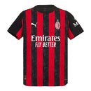 Camisa AC Milan I 25/26 - Torcedor - Puma - Masculina - Preta e vermelha com detalhes em cinza