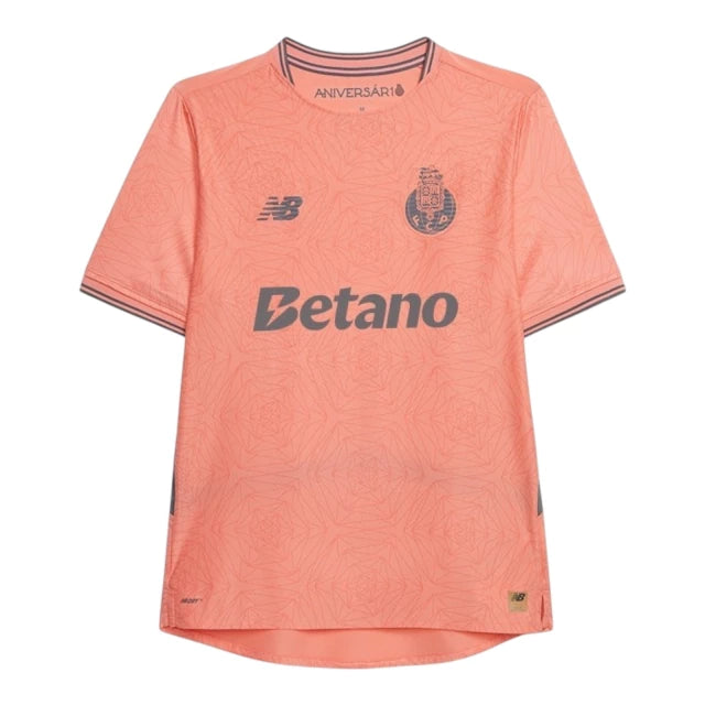 Camisa Porto II 25/26 - Torcedor - New Balance - Masculina - Rosa com detalhes em azul