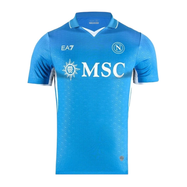 Camisa Napoli I 24/25 - Torcedor - EA7 - Masculina - Azul com detalhes em branco