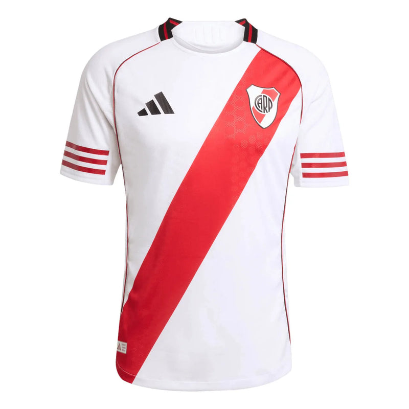 Camisa River Plate I 25/26 - Torcedor Adidas Masculina - Branca com detalhes em vermelho e preto