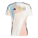 Camisa Seleção Espanha  II 25/26 - Torcedor Adidas Masculina - Branca com detalhes em rosa e azul
