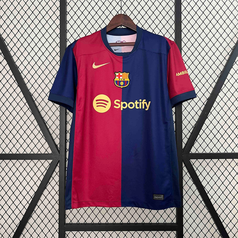CAMISA DO BARCELONA 24/25 - VERMELHO E AZUL Torcedor Masculina