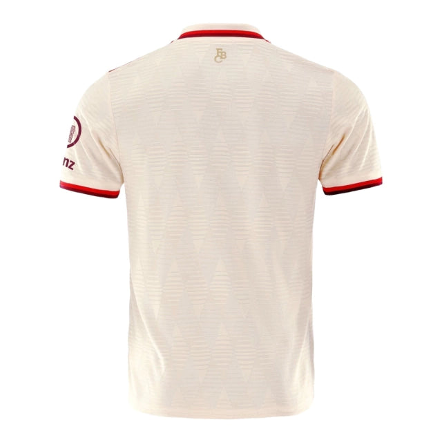 Camisa Bayern de Munique III 24/25 - Torcedor - Adidas - Masculina - Bege com detalhes em vermelho