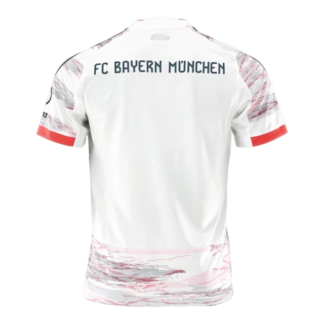 Camisa Bayern de Munique II 25/26 - Torcedor - Adidas - Masculina - Bege com detalhes em vermelho e azul
