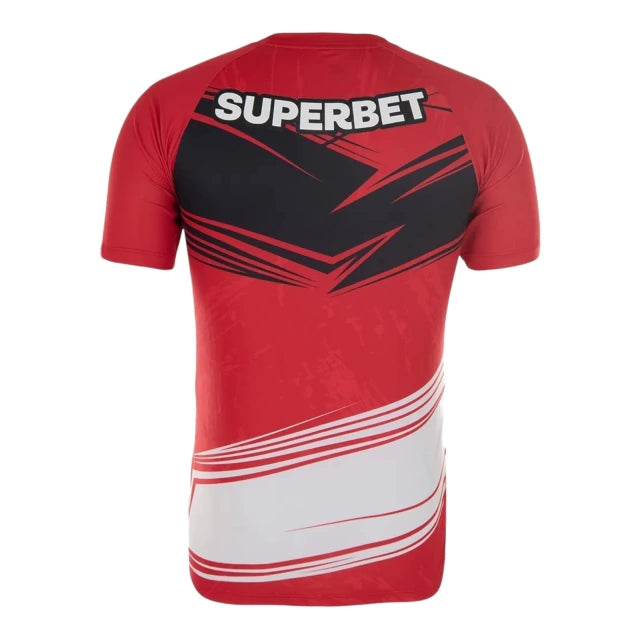 Camisa São Paulo Goleiro 25/26 - Torcedor - New Balance - Masculina - Vermelha com detalhes em preto e branco