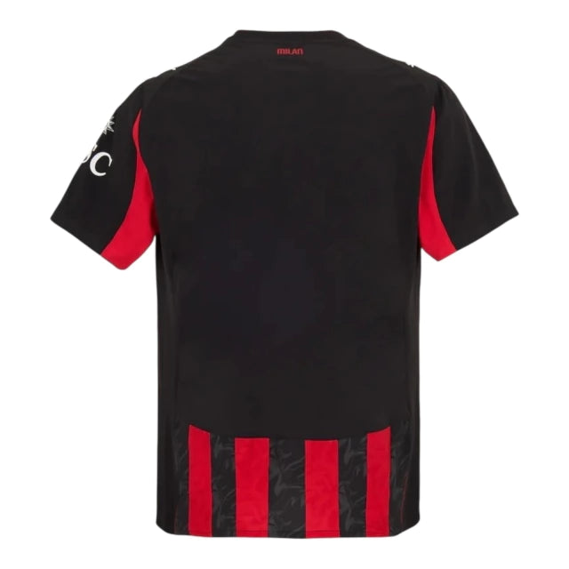 Camisa AC Milan I 25/26 - Torcedor - Puma - Masculina - Preta e vermelha com detalhes em cinza