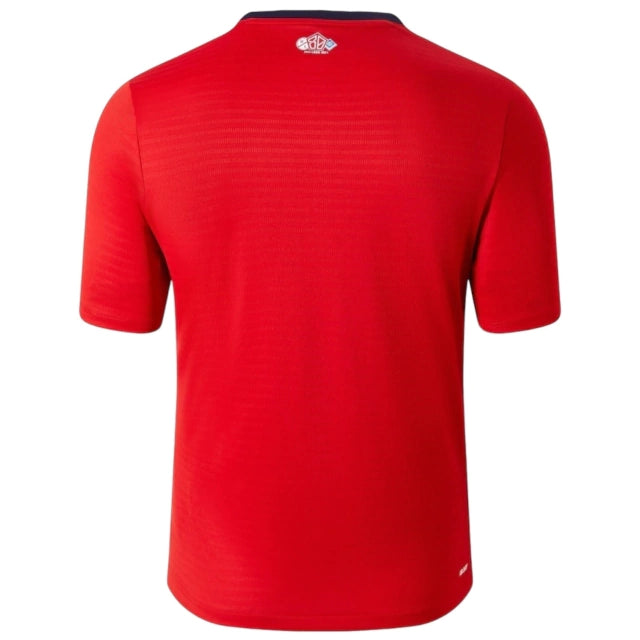 Camisa Lille I 24/25 - Torcedor - New Balance - Masculina - Vermelha com detalhes em azul