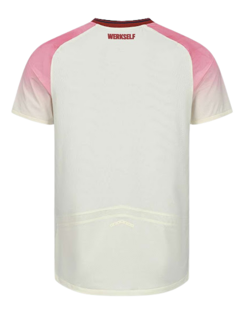 Camisa Bayer Leverkusen II 25/26 - Torcedor - New Balance - Masculina - Branca com degradê rosa