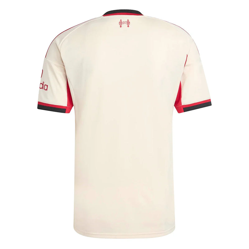 Camisa Liverpool II 25/26 - Torcedor - Adidas - Masculina - Brancacom detalhes em vermelho