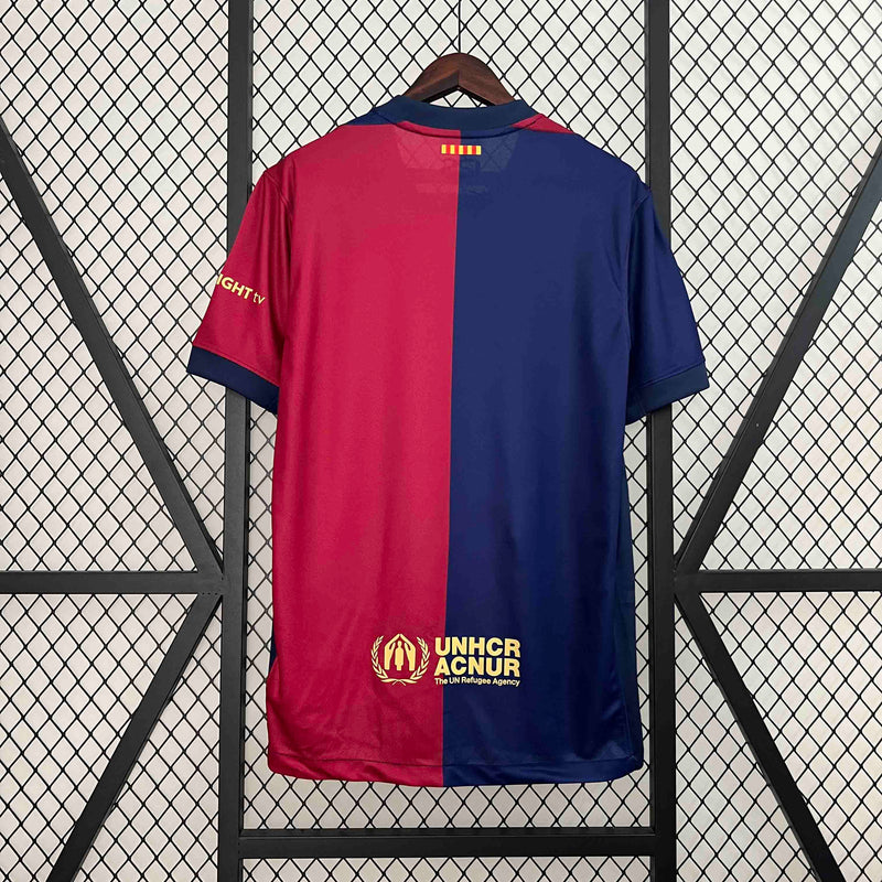 CAMISA DO BARCELONA 24/25 - VERMELHO E AZUL Torcedor Masculina