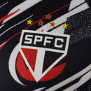 Camisa São Paulo Pré-jogo 25/26 - Torcedor - New Balance - Masculina - Preta com detalhes em branco e vermelho