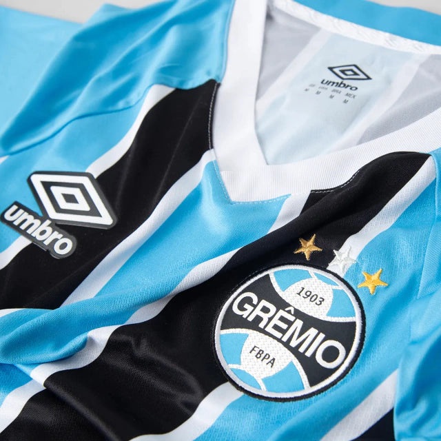 Camisa Grêmio I 25/26 - Torcedor - Umbro - Masculina - Azul e preta