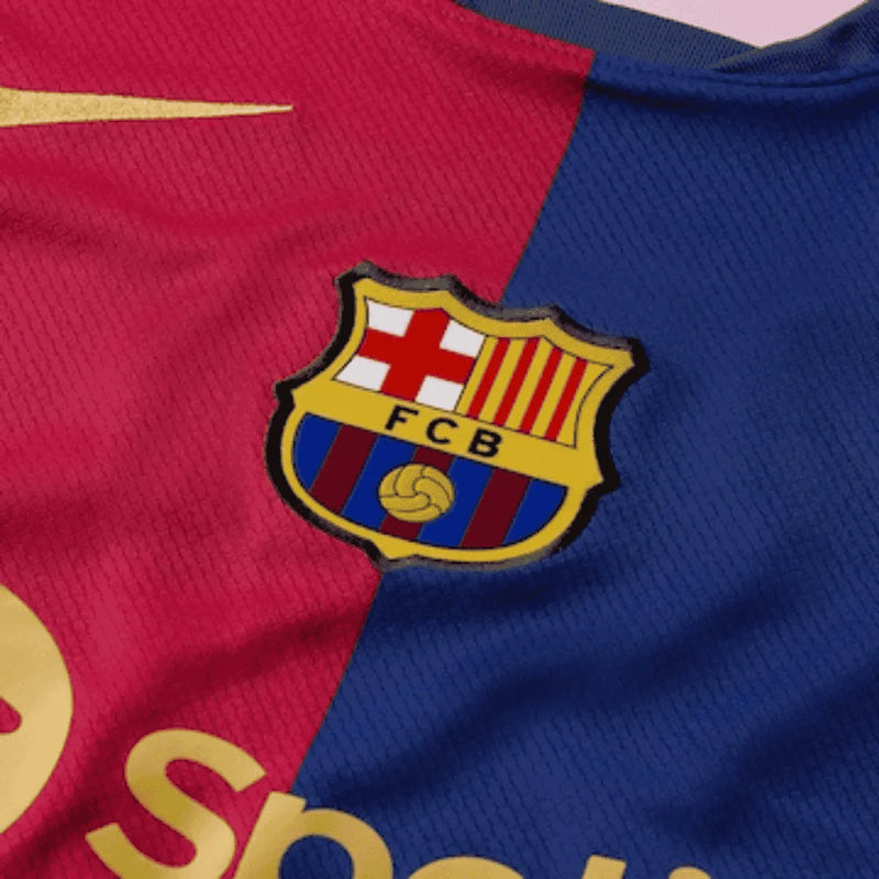 CAMISA DO BARCELONA 24/25 - VERMELHO E AZUL Torcedor Masculina