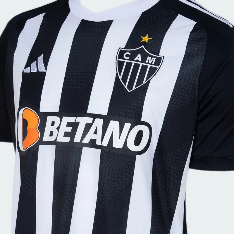 Camisa Atlético Mineiro I 24/25 - Torcedor Adidas Masculina - Preta e branca