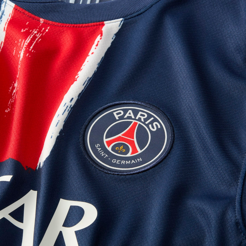 Camisa Paris Saint-Germain I 24/25 - Torcedor - Nike - Masculina - Azul com detalhes em vermelho