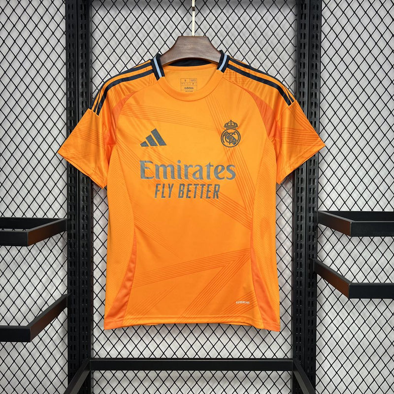 CAMISA DO REAL MADRID 24/25 - LARANJA Torcedor Masculina
