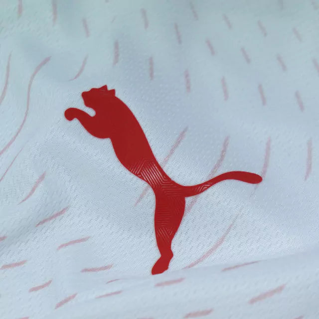 Camisa Red Bull Bragantino I 25/26 - Torcedor - Puma - Masculina - Branca com detalhes em vermelho