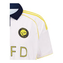 Camisa Al-Nassr III 25/26 - Torcedor Adidas Masculina - Branca com detalhes azuis e amarelo