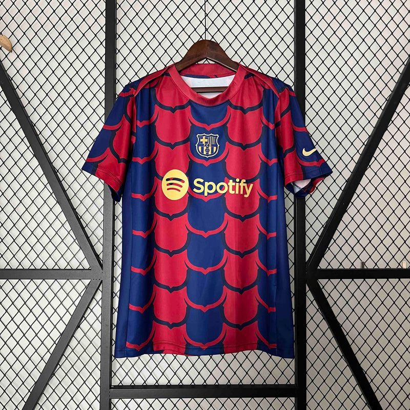 CAMISA DO BARCELONA 24/25 - VERMELHO E AZUL Torcedor Masculina