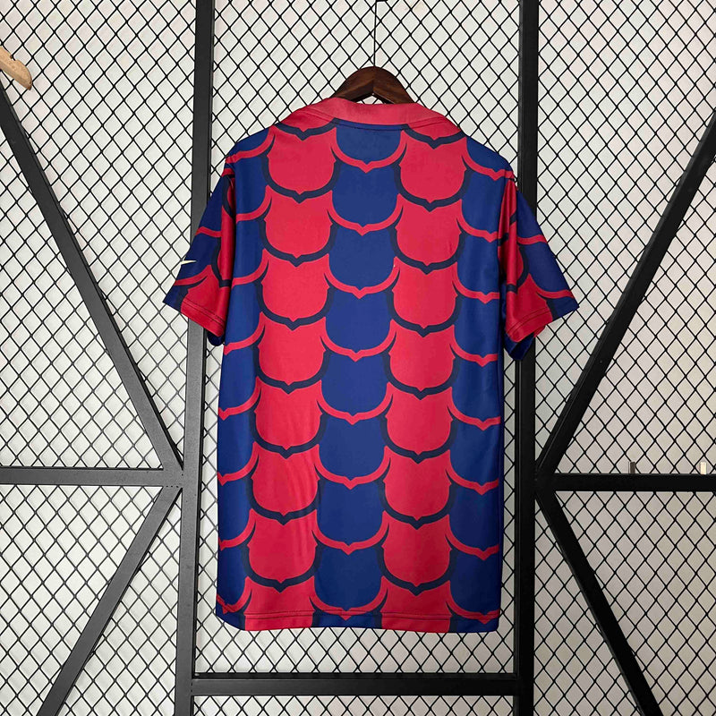 CAMISA DO BARCELONA 24/25 - VERMELHO E AZUL Torcedor Masculina